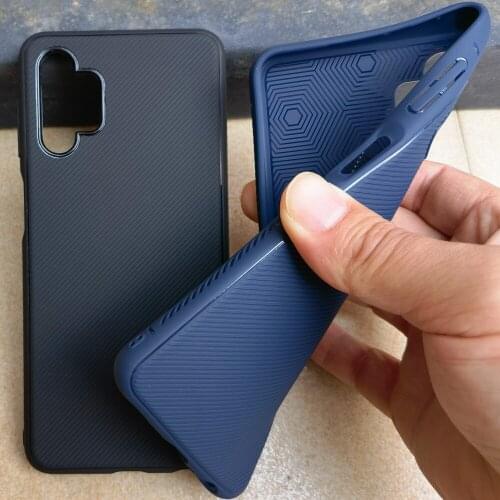 Anti-Skid Matte Frosted Silicone Case For Samsung Galaxy A32 5G Soft TPU twilled twill Stripe Back Cover