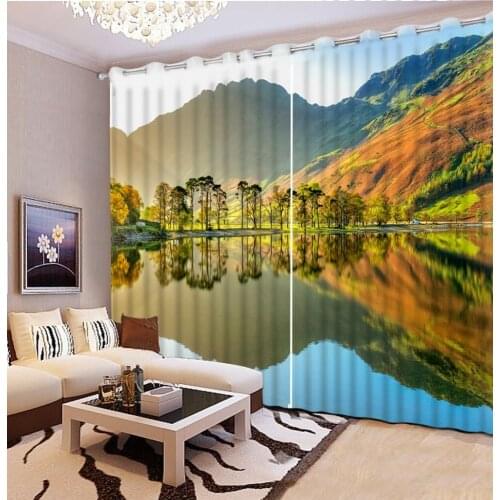 3D Window Curtain Luxury 3D Window Curtains Living Room bedroom spring curtains Blackout curtain
