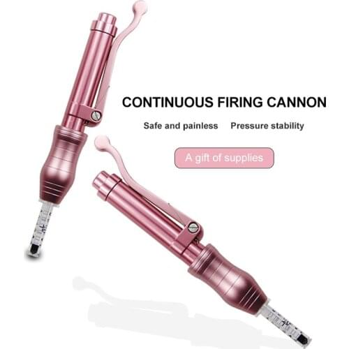 Home Use 0.3ml Pink Hyaluron Pen No Needle High Pressure Atomizer Mesotherapy Gun for Wrinkles Removal Lips Filling Skin Nursing
