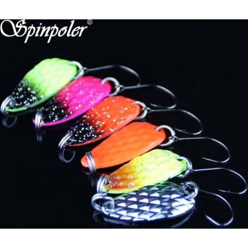 Spinpoler 8pcs/Lot Fishing Lure Spoon Hard Bait With Hook 3cm 3.5g Metal Trout Carp Wobble Spoon Fishing Lures China Tackle