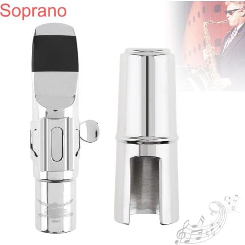 Soprano Saxophone Mouthpiece Nickelplated Copper Sax Mouth Size 6C 7C for Classical Jazz Music Saxophone Accessories
