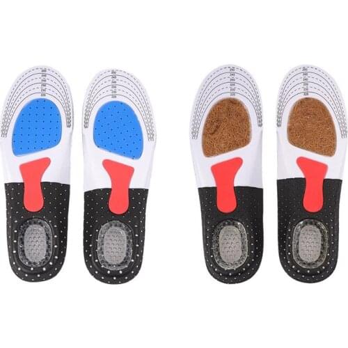 Silicone Soft Unisex Sport Shoes Pad Light Weight Sweat and Shock-Absorbant Sport Insoles for Basketball Football Outdoor Hiking