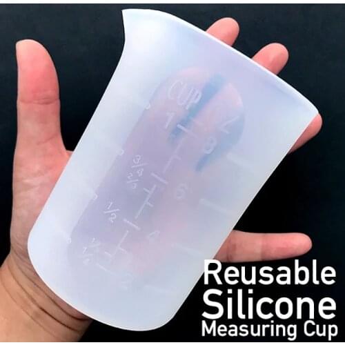 Silicone Measuring Cup Washable & Reusable Measure Cup 250ml Dosage Cup Epoxy Resin Mixing Cup Medicine Cup Resin Crafts