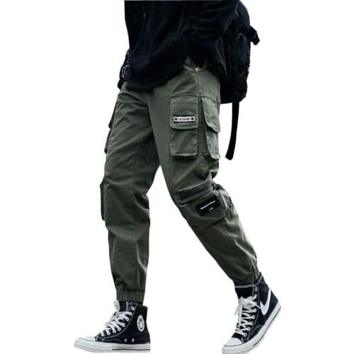 Streetwear Pants Mens Multi Pockets Cargo Harem Pants Hip Hop Casual Joggers Trousers Harajuku Pants
