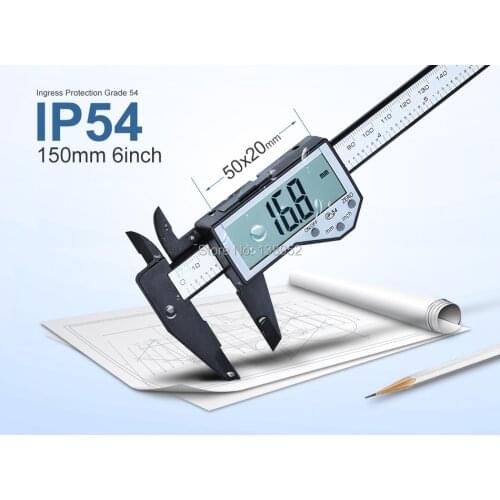 Super LCD IP54 water proof digital caliper electronic vernier caliper micrometer thickness gauge