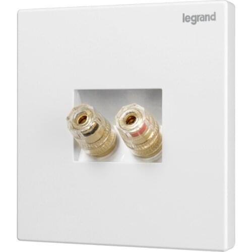 High Quality Audio Wall Socket Two Interfaces Large Panel 86type Wall Socket Simple Classic White and Gold