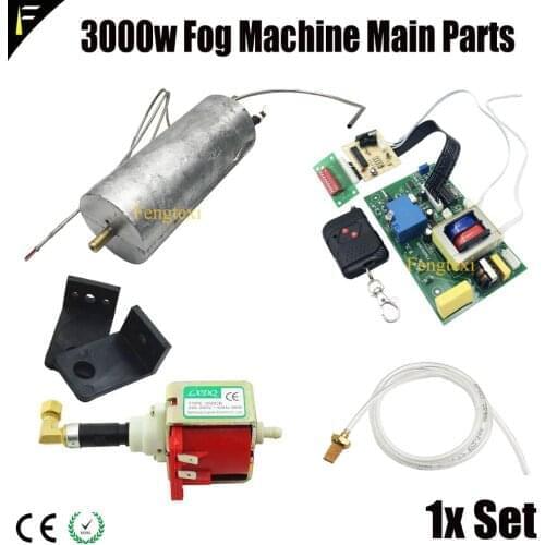 1 Set Strong 3000w Atomize Fog Smoke Machine Kits DIY Spare Parts Remote Control Main Board 48w 110v/220v Oil Pump and Heater