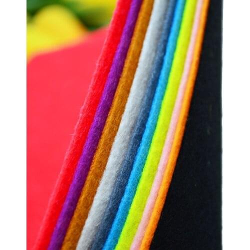 10sheets 1mm 15cmX15cm Felt Fabric Non Woven Home Decoration Pattern Bundle For Sewing Dolls Crafts