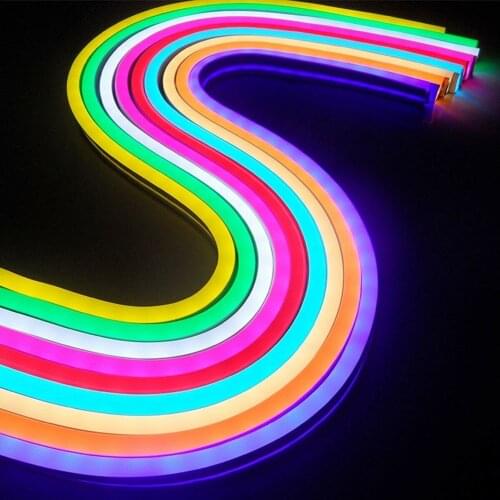 Neon Light LED Strip 220V 110V Flexible Fairy String 2835 120LEDs/m Outdoor Holiday Decor Neon Lamp With EU US UK Plug Power