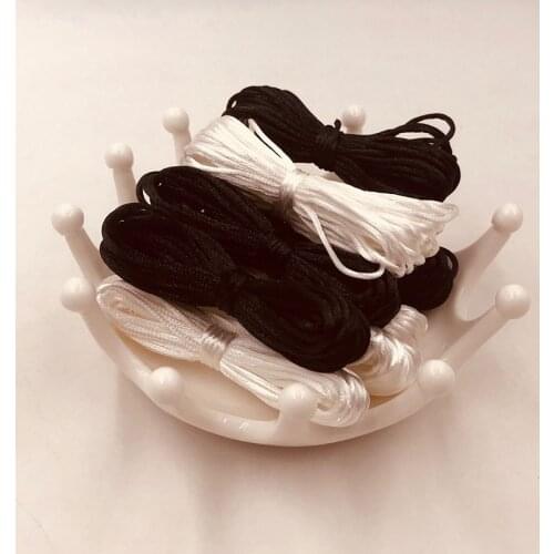 5 Meters Braided Macrame Silk Macrame Cord Rope Thread Wire 1.5MM DIY Chinese Knot Satin Bracelets Making Findings Beading