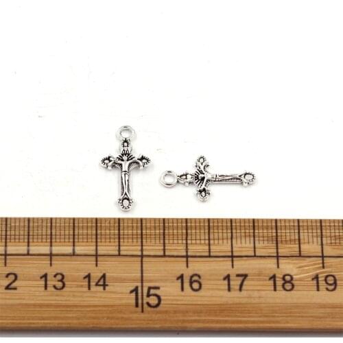 5pcs/Lot 10x20mm Zinc Alloy Jesus Cross Charms DIY Jewelry Findings Jewelry Accessories Wholesale