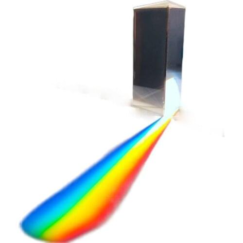 5Pce180MM Rainbow Right Angle Prism Experimental Optics Mitsubishi Mirror Glass Rainbow Triangular Prism Glass Right Angle Prism