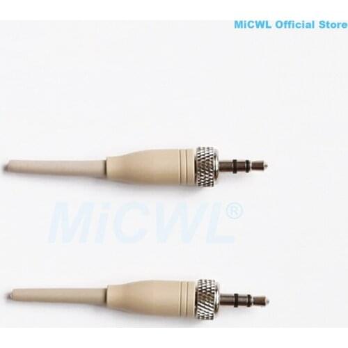 Beige Replaceable Spare DIY Plug for Sony Sennheiser Headset Tie Clips Microphone 3.5mm 1/8" Stereo Screw Lock Connector