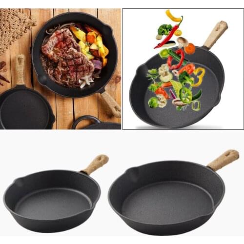 Nonstick Cast Iron Frying Pan Induction Compatible Cooking Pan, Nonstick