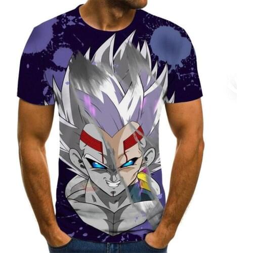 3d Anime T -Shirt Street Wear T -Shirt Casual T -Shirt 3d Fashion T -Shirt Harajuku Top Black Short Sleeve Unisex