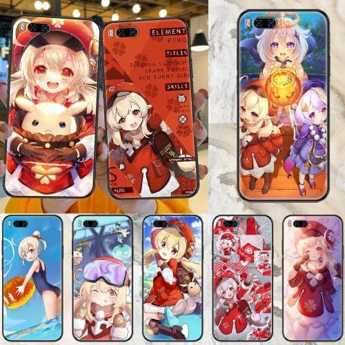 Genshin Impact Klee Phone case For Xiaomi Mi Max Note 3 A2 A3 8 9 9T 10 Lite Pro Ultra black tpu cell cover soft Etui fashion