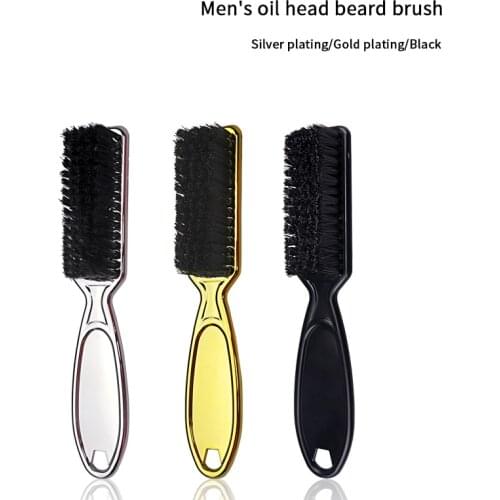Electroplating handle comb haircut soft hair cleaning brush hairdresser neck duster broken hair comb hair styling tool comb
