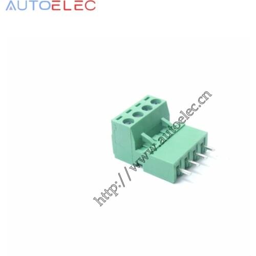 100pcs/lot 5.08mm pitch 4P PCB terminal blocks connector female and male connector straight pins with closed sides