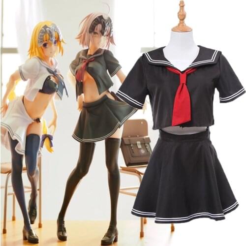 Game Fate Grand Order Cosplay Costume Jeanne d Arc Alter Cosplay School Uniform Costumes Halloween Carnival Party Saber Cosplay