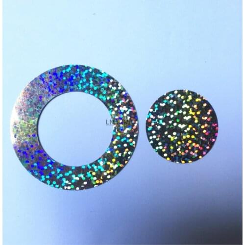 50g Laser Silver Large Round Circle Sequins 50mm PVC Flat Hologram For Crafts Wedding Decoration 2pcs Set Spangles