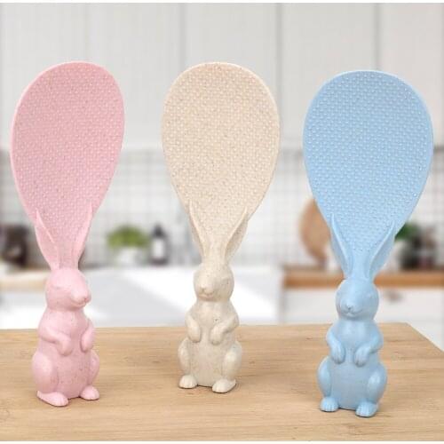 Rice Spoon Rabbit Type Kitchen Tool Cooking Rice Shovel Vertical Spoon Non-stick Rice Wheat Straw