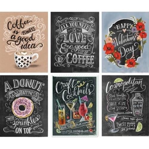 Black Board Letter Diamond Embroidery Painting Full Diamand Paint Complet Stones Picture Wall Stickers New Hobby Diamond Dot diy
