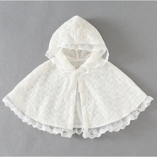 New 2020 Autumn Winter Baby Girls Lace Hooded Cloak 0-3Yrs Girls Kids Princess Wind Cloak Coat Children Clothing
