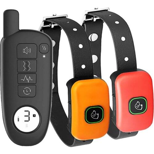 Rechargeable, Waterproof Dog Shock Collar Beep/Vibration/Shock Training Collar With 1300 Ft Range Remote For 2 Dogs