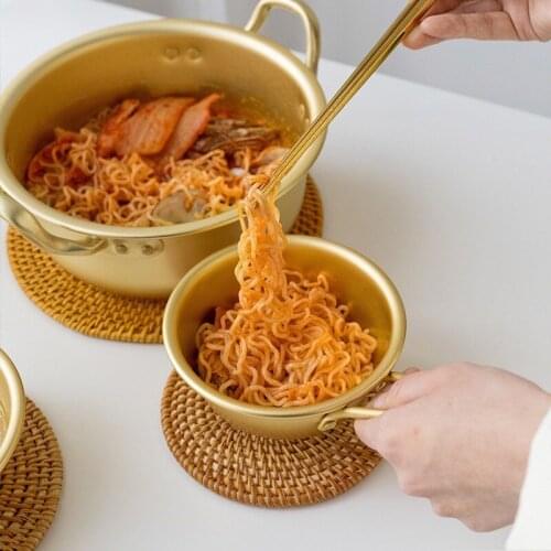 Japanese Style Simple Metal Noodle With Handle Rice Small Bowl Household ramen