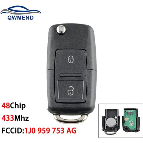 BHKEY 1J0 959 753 AG for VW Key ID48 Chip Remote Key for VW/VOLKSWAGEN Beetle Bora Golf Passat Polo Transporter T5