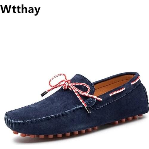 Size 38~47 Genuine Leather Loafers Hot Sale Driving Shoes Fashion Casual Shoes Original Design Summer Flats Moccasins Men