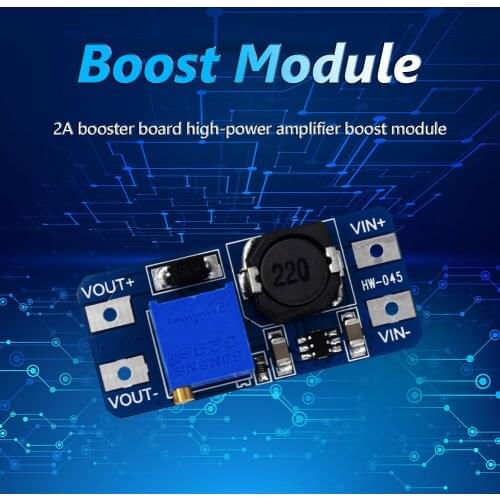 HW-045 2V-24V Adjustable Boost Module 2A DC Step Up Board Converter Booster Power Supply Module