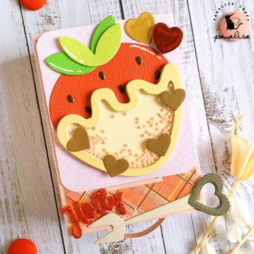 Panalisacraft cute strawberry box bag Metal Cutting Dies Stencils for Scrapbooking album Decorative Embossing DIY Paper Cards