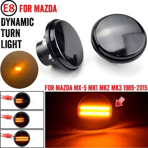 Turn Signal Dynamic LED Side Marker Light Repeater Lamp Flowing Indicator For Mazda MX5 MX-5 MK1 MK2 MK3 1989-2015