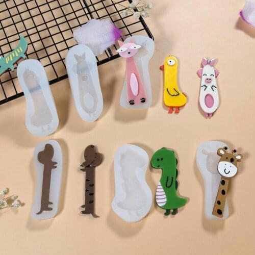 Dinosaur Hairpin Silicone Mold Crystal Epoxy Resin Mold DIY Handmade Earring Pendant Epoxy Mold Chocolate Mold Fondant Tools