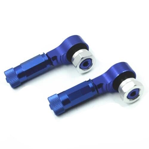 Blue Motorcycle CNC Wheel Tire Valve Stem Caps For Honda Street bike Dirt bike Dual Sport Bike Chopper Touring Cruser Atv
