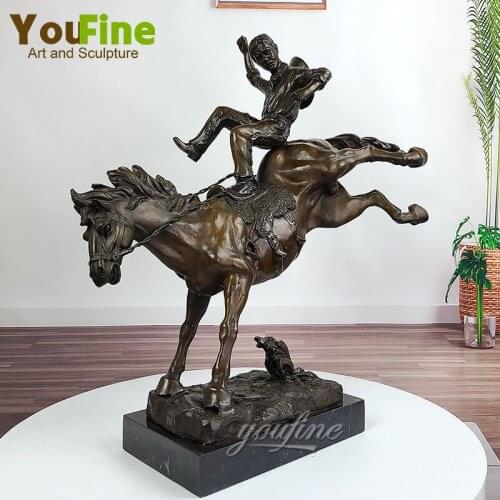 Bronze Horse Racing Sculpture Bronze Racehorse Statue Animal Sculptures With Marble Base For Garden Home Modern Art Office Decor