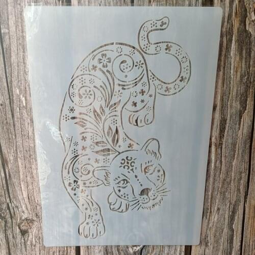 A4 Size DIY Craft Leopard Stencil for Painting on Wood,Fabric,Walls Art Scrapbooking Stamping Album Embossing Paper Cards