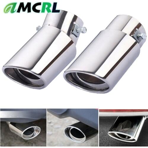 Universal Car Vehicle Stainless Steel Tail Throat Exhaust System Muffler Pipe for Bmw Toyota Mazda Car Decoration Accessories