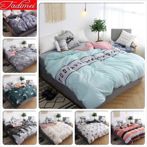 High Quality Soft Cotton 1 piece Bed Duvet Cover Adult Kids Single Full Queen King Size Bedspreads Quilt Comforter Bedding Bag
