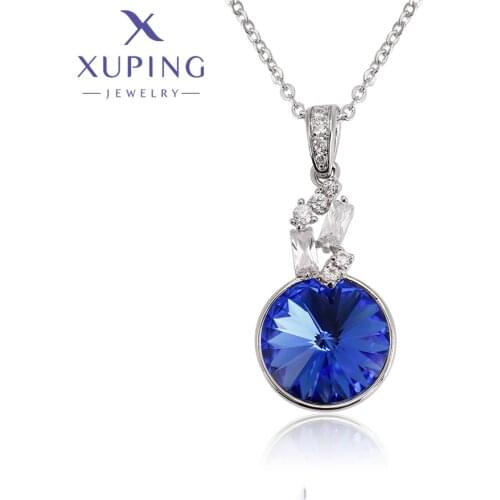 Xuping Jewelry Fashion Round Crystal Pendantl with High Quality Rhodium Plated for Women 43715