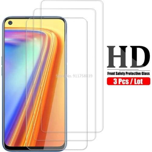 3 Pcs Front Protective Glass On For OPPO Realme 8 Pro C21 C3 C15 X3 C11 SuperZoom 7 X7 6 6i X2 V5 3 5 X50M Screen Protector Film