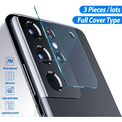 3pcs rear camera lens protectors for samsung s 21 ultra case cover Fiberglass for samsung galaxy s21+ s21 ultra plus para funda