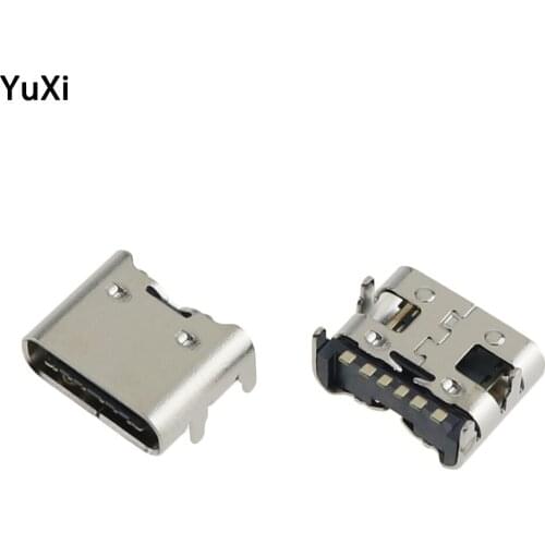 10pcs Type C 6 Pin USB SMT Socket Connector USB 3.1 Type-C Female USB-C Jack Port For PCB Design DIY High Current Charging