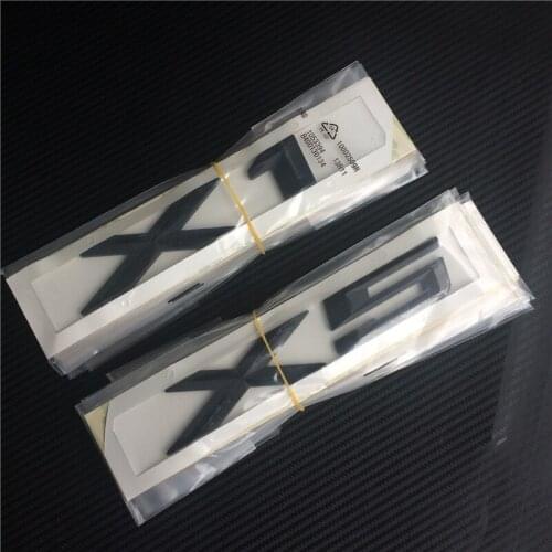 10pcs New Car Styling Black Silver X1 X3 X5 X6 Rear Boot Badge Emblem Sticker Auto Logo