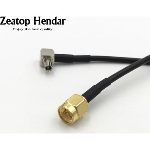 10Pcs Angle TS9 Male Jack to SMA Male Plug Crimp RG174 Jump RF Coaxial Cable 10CM 20CM 30CM 50CM 1M 3M 5M