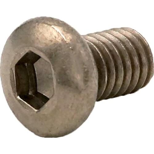 20pcs M6 x 10mm GR2 TA2 Pure Titanium Hex Socket Dome Cap Screw Bolt Anti Acid Corrosion