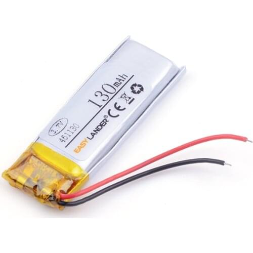 461130 130mAh lithium ion rechargeable batteries 3.7v For MP3 MP4 Bluetooth headset small toy sound Sports bracelet DVR