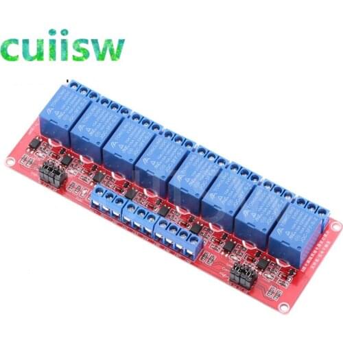 8 Channel 5V 12V 24V Relay Module Board Shield with Optocoupler Support High and Low Level Trigger for Arduino
