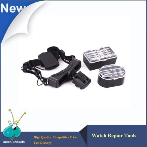 8 Lens Max 20X Headset Magnifying Glass for Watchmakers,AcrylicMagnify Glass With LED For Reading or repairing